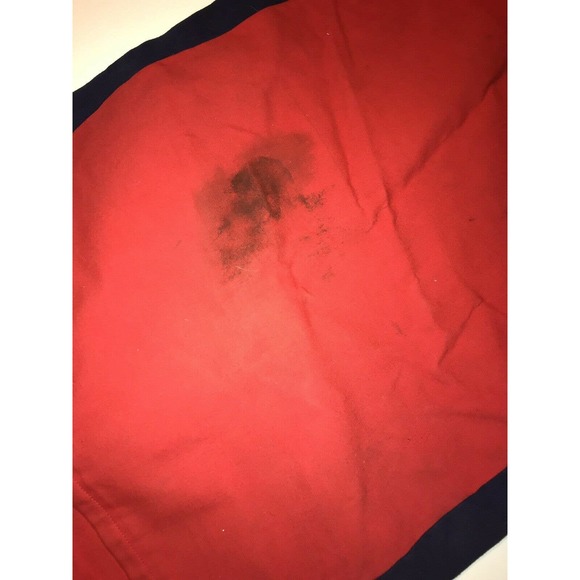 Vintage Lands End Canvas Garment Bag Red Blue - Picture 7 of 7